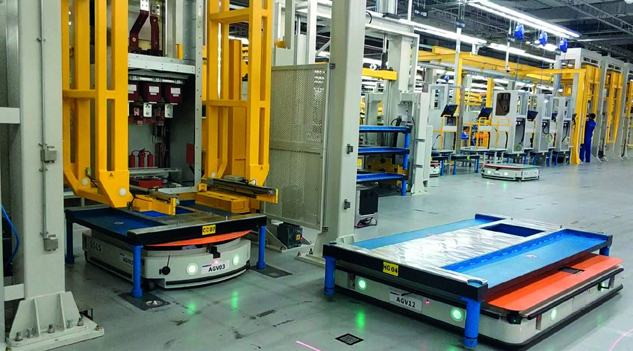 Strong steel frame for AGV RGV transfer cart