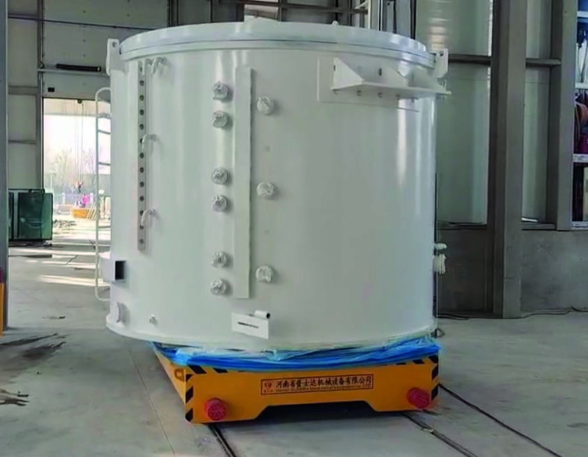 Battery powered rail transfer trolley
